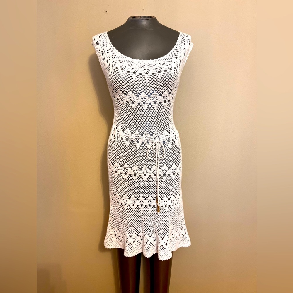 Crochet Dress or Beach Coverup Small